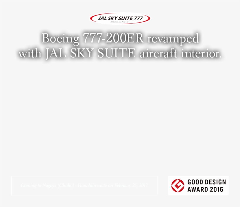 Boeing 777-200er Revamped With Jal Sky Suite Aircraft - Good Design Award, transparent png download