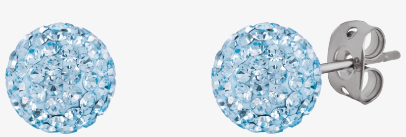 Bonbon Titanium & Light Blue Crystal Earrings - Tresor Paris Bonbon Titanium & Lilac Crystal Earrings, transparent png download