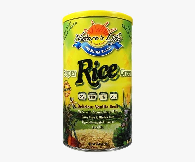 Natures Life Super Green Rice Protein Vanilla Powder-1 - Nature's Life Super Green Rice Powder Vanilla, transparent png download