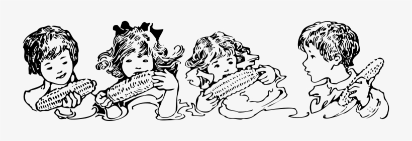 Children Eating Corn - Una Niña Comiendo Choclo, transparent png download