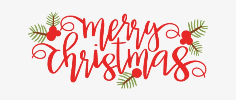 Merry Christmas Clipart Title - Scrapbooking, transparent png download