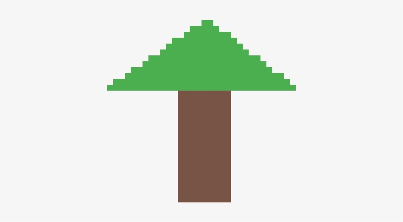 Pixel Tree - Sign, transparent png download