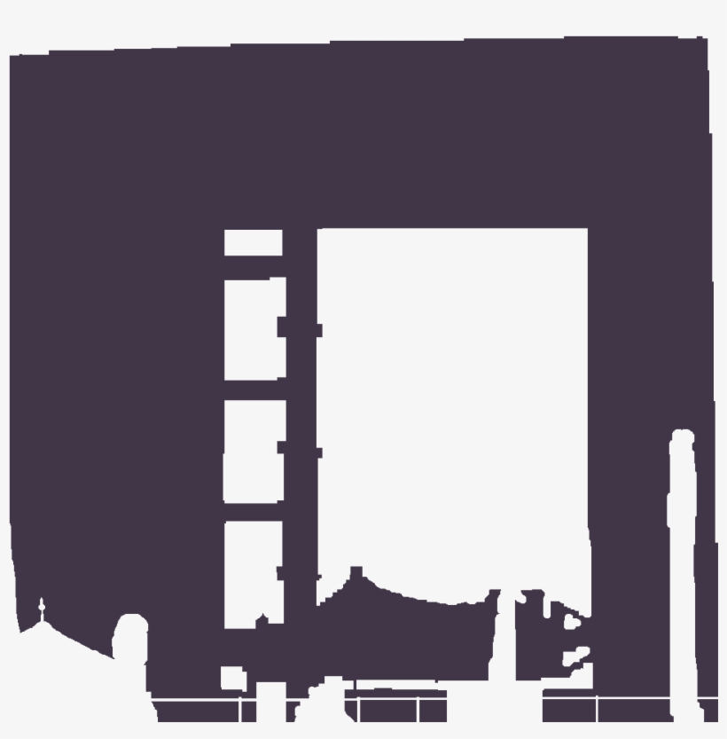 Grande Arche De La Défense Et Fontaine Foped Grey Mask - Architecture, transparent png download