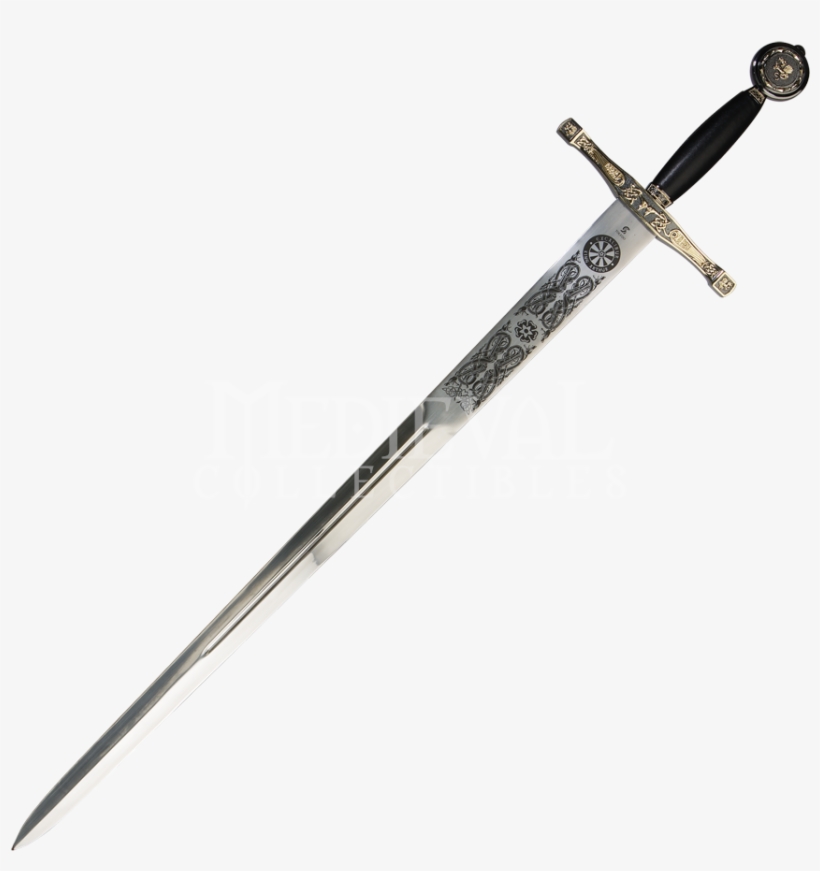 Black-gold Excalibur Sword - Needle Game Of Thrones, transparent png download