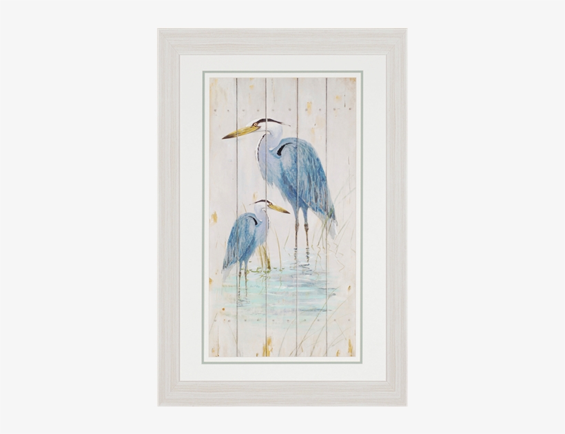 Blue Heron Duo - Framed Art Print: Fisk's Blue Heron Duo, 90x49cm. Framed, transparent png download