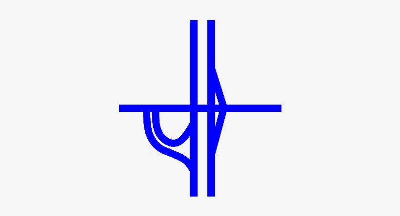 Icono Intercambio Autopista Trompeta Con Calle - Icon, transparent png download