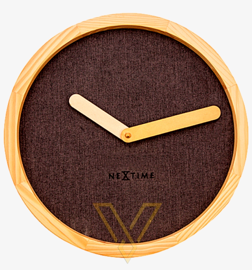 Relógio De Parede Brown Em Madeira - Nextime Wood Calm Wall Clock - Brown, transparent png download