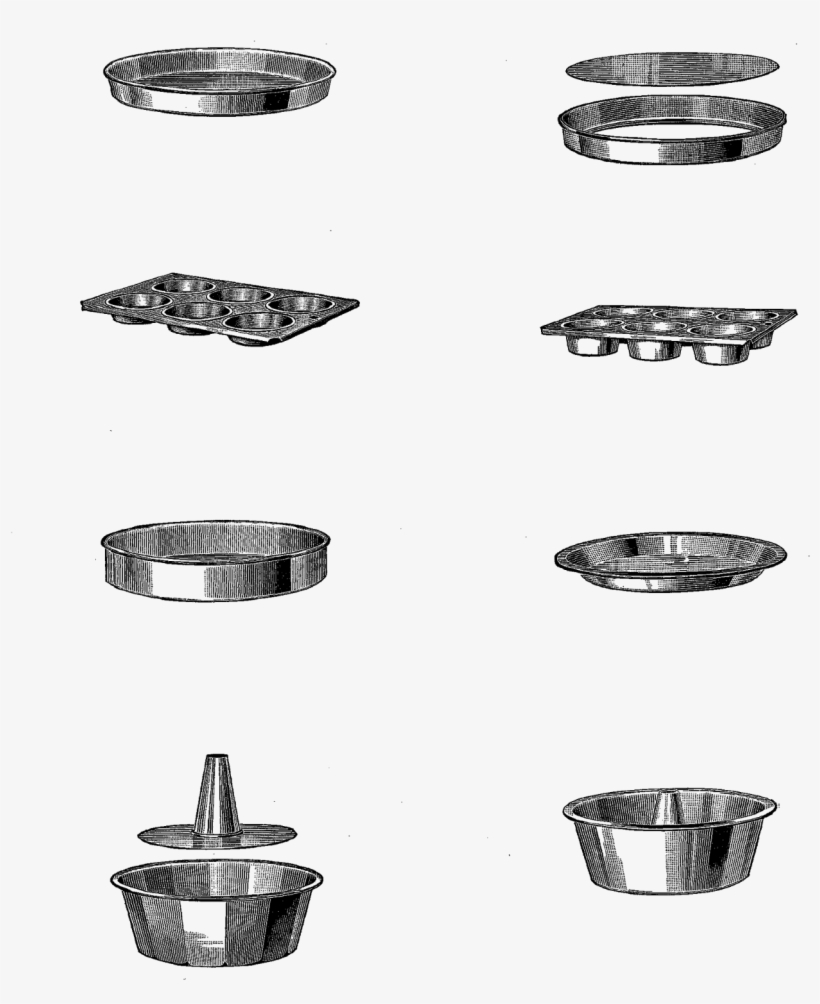 Baking Kitchen Image Collage Bread Cake Pans Digital - Cookware And Bakeware, transparent png download