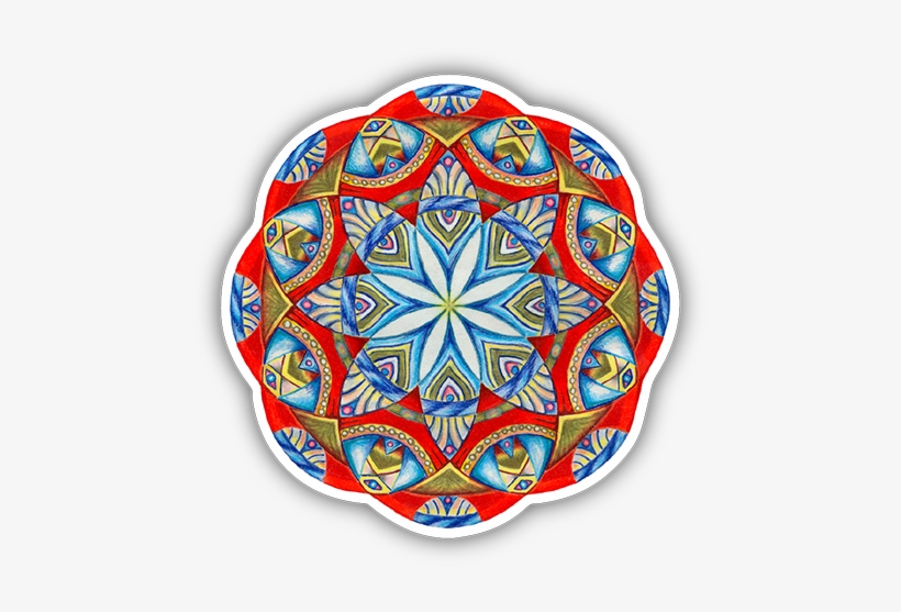 Lotus Jewel Mandala - Canvas Print, transparent png download