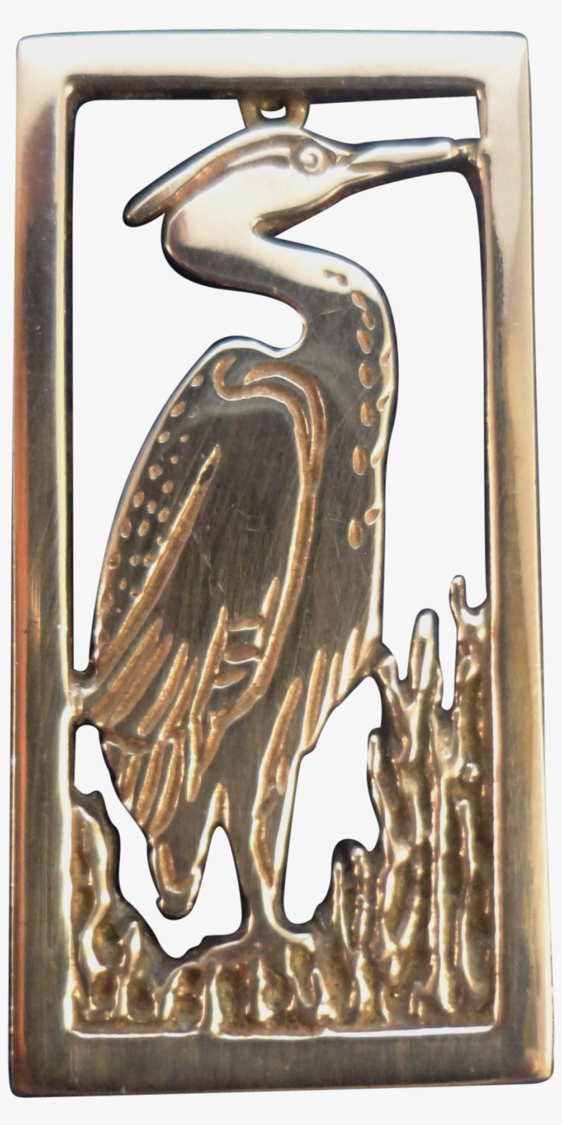 Norman Grant Sterling Silver Great Blue Heron Pin, - Ciconiiformes, transparent png download