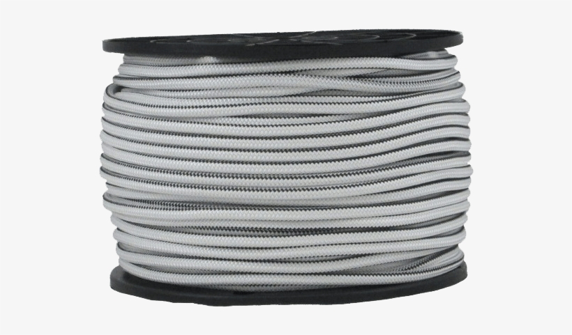 3/16″ Bungee Shock Cord White With Black Tracer - Bungee Cord, transparent png download