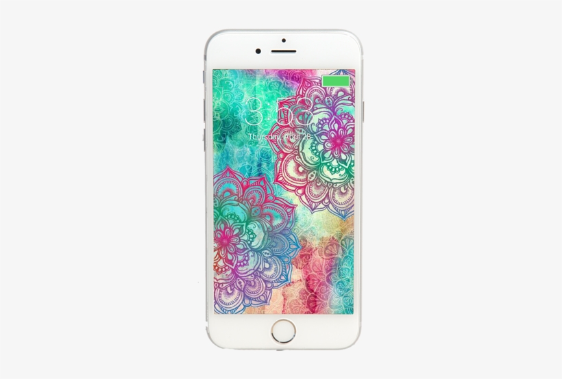 Iphone Png - Pretty Backgrounds Mandala Blue, transparent png download