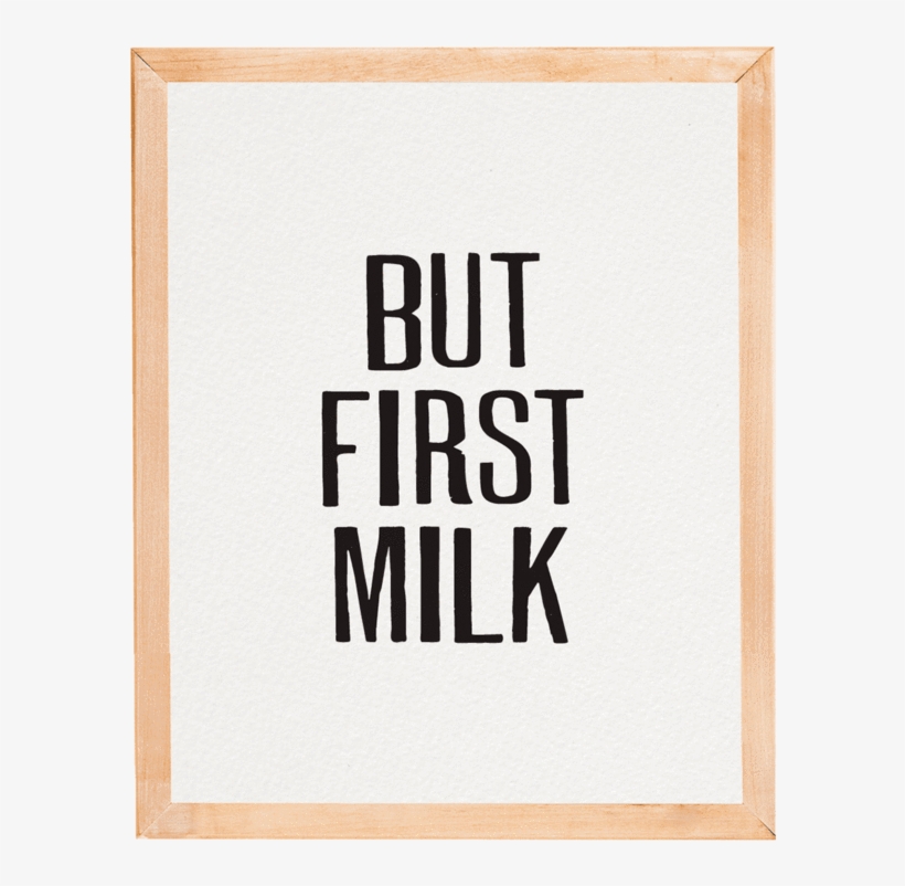 Milk Cuadro De Madera Y Vidrio - White, transparent png download