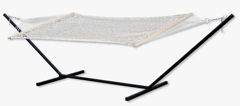 White Cotton Rope Hammock With Stand - Hammock, transparent png download