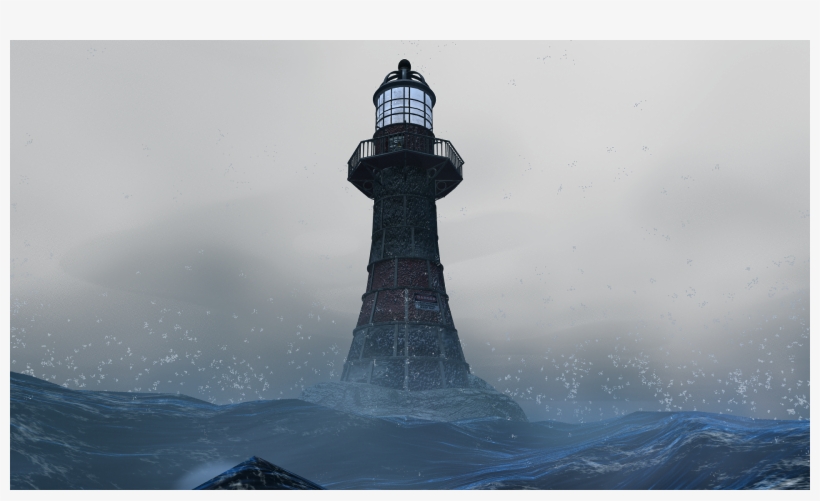 Above Is A Look At Particles To Act As The Ocean Spray - Lighthouse, transparent png download