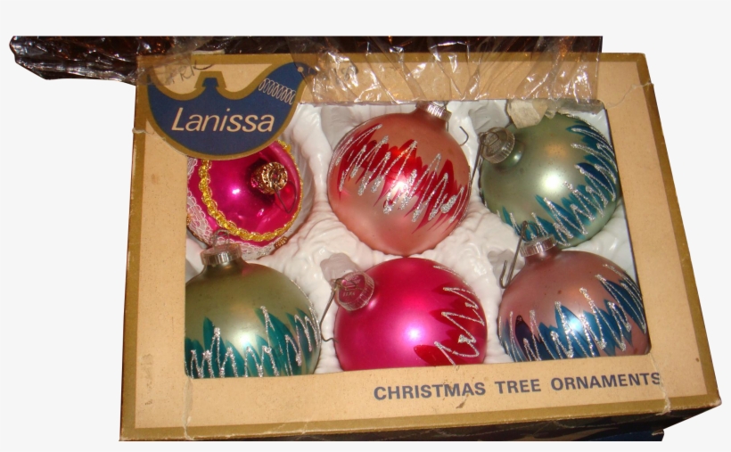 Vintage Shiny Brite Lanissa West Germany Glass Christmas - Christmas Ornament, transparent png download