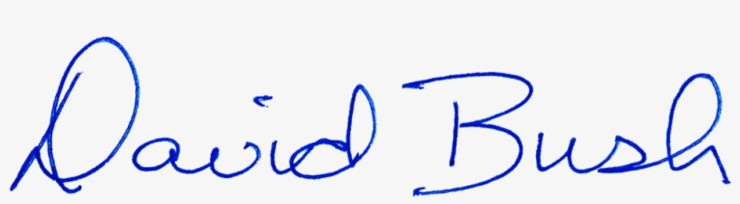 David Bush Sig Blue - Portable Network Graphics, transparent png download
