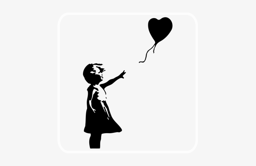 Balloon Girl - Banksy Girl With Balloon, transparent png download