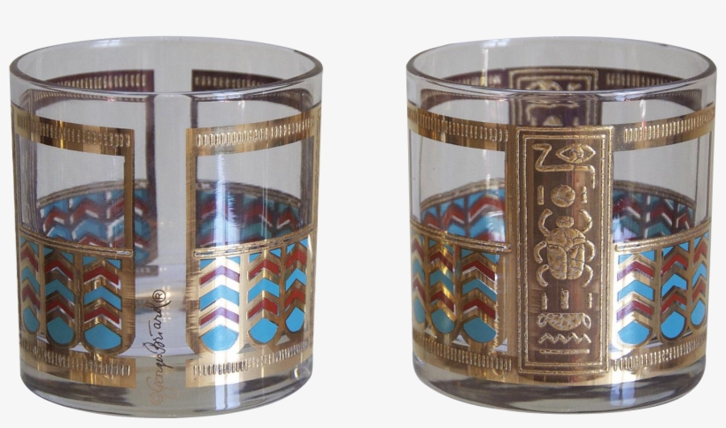 Terrific Set Of Vintage Briard Glasses With Heavy, - Pint Glass, transparent png download