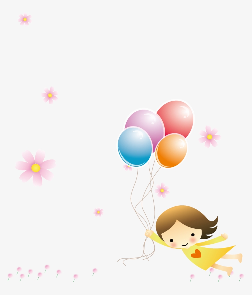 Girl Holding Balloons Silhouette At Getdrawings - Девушка Держит Воздушный Шарик, transparent png download