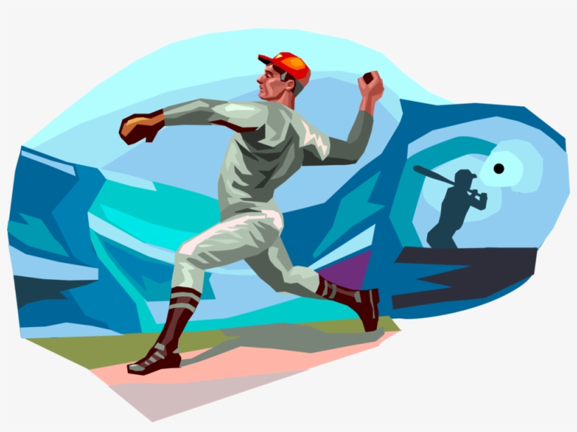 Vector Illustration Of American Pastime Sport Of Baseball - Illustration, transparent png download