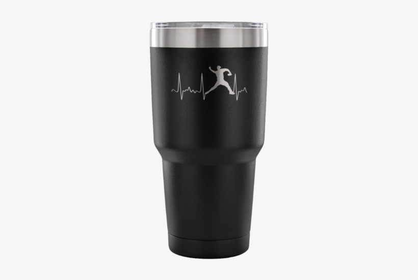 Heartbeat Baseball Pitcher Tumbler - Mug, transparent png download
