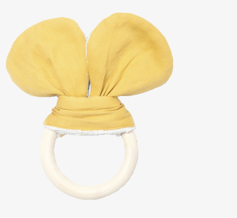 Fabelab Animal Teether With Mustard Bear Ears - Fabelab Baby Greifling Aus Holz & Stoff 'bär' Honiggelb, transparent png download