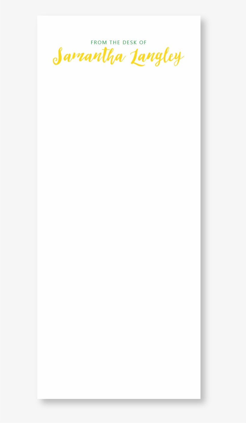 Custom Notepad Personalized Long, transparent png download