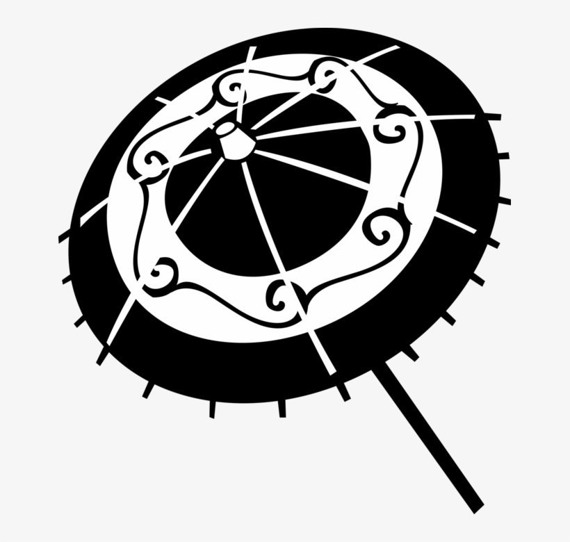 Vector Illustration Of Japanese Umbrella Or Parasol - Circle, transparent png download