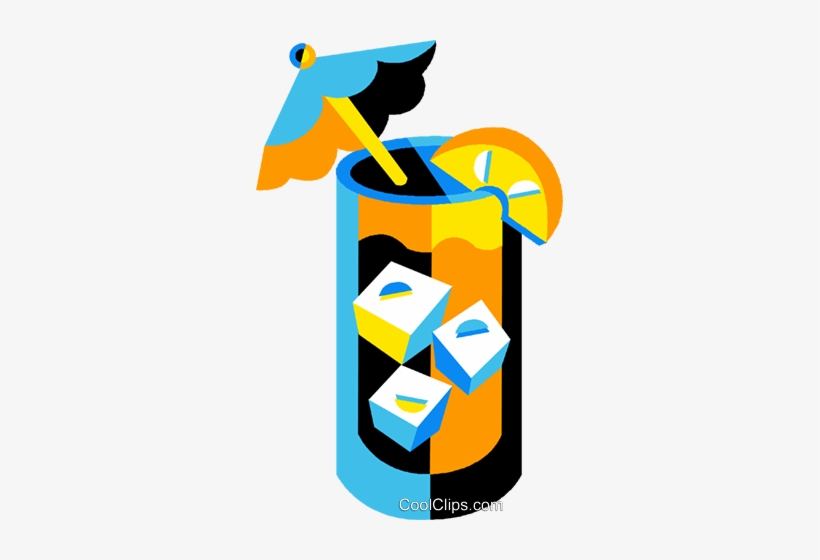 Alcoholic Drink With Cocktail Umbrella Royalty Free, transparent png download