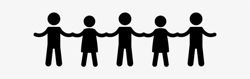 Children Rubber Stamp - Holding Hands, transparent png download