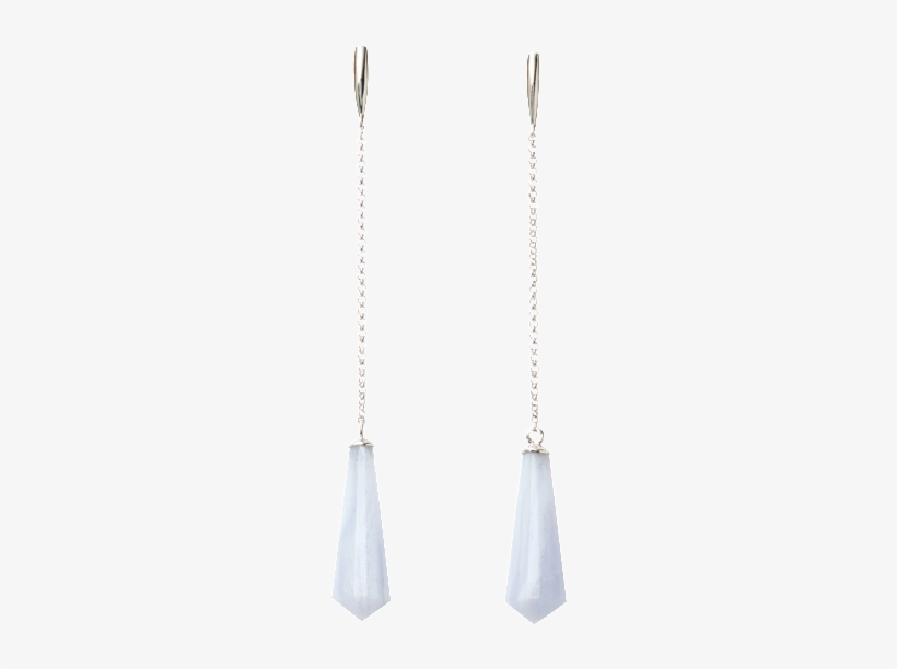Ajei Blue Lace Agate Pendant Earrings - Earrings, transparent png download
