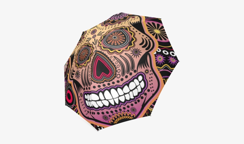 Candy Sugar Skull Foldable Umbrella - Geometric Sugar Skull - Mouse Pad, 8 By 8 Inches (mp_201652_1), transparent png download