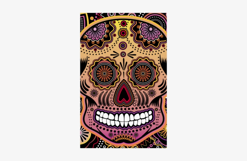 Candy Sugar Skull Poster 23*36 - Geometric Sugar Skull - Mouse Pad, 8 By 8 Inches (mp_201652_1), transparent png download