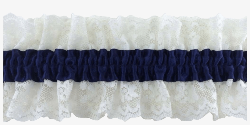 Blue Navy Blue Ivory Lace Garter Featured - Garter, transparent png download