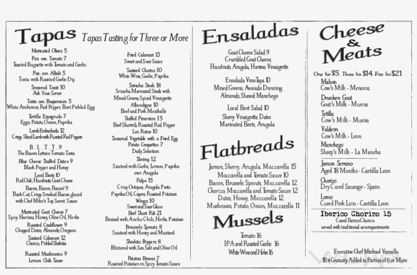 Vinotapa Menu - Vinotapa, transparent png download
