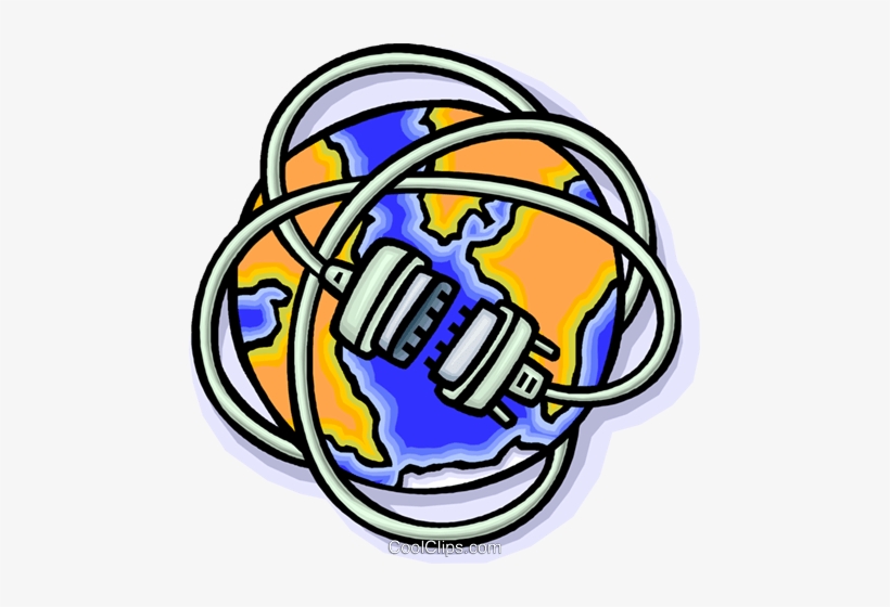 World Wrapped Up In Wires Royalty Free Vector Clip - Internet, transparent png download