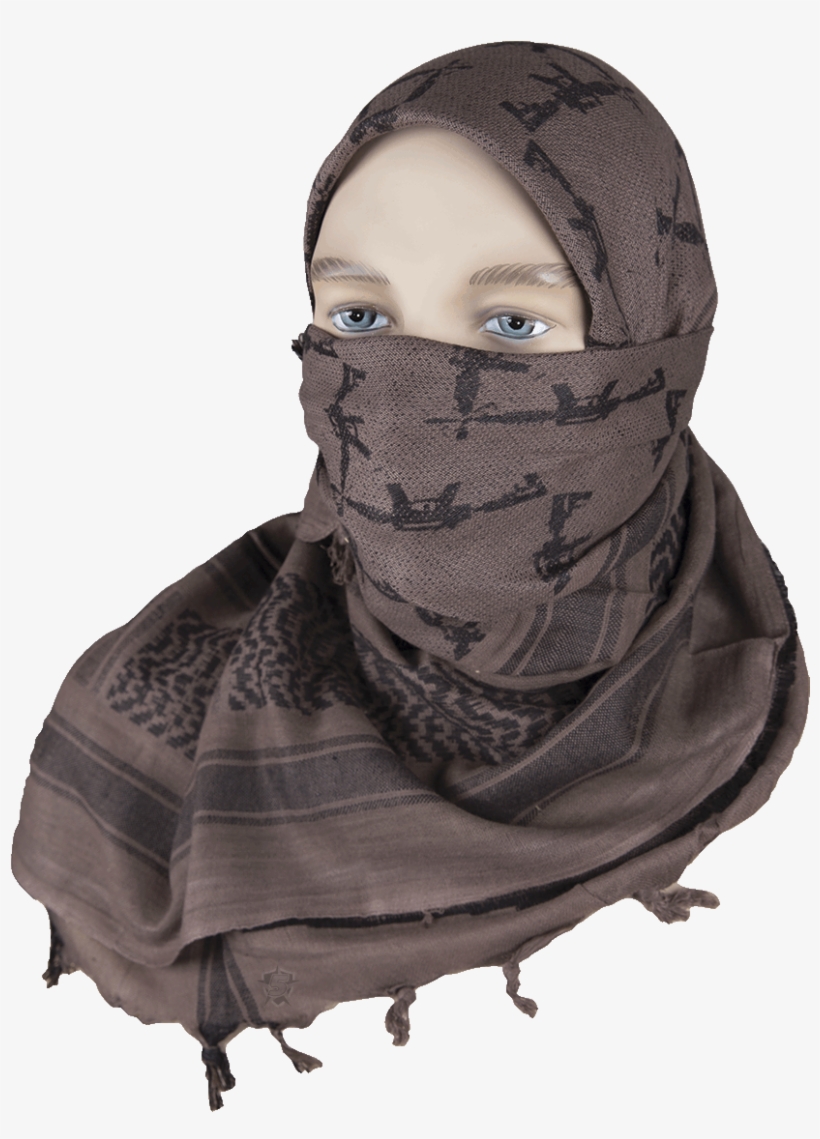 Shemagh Mocha/blk Crossed Guns - 5ive Star Gear Coalition Desert Shemagh - Mocha/blk, transparent png download