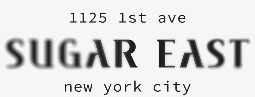 Sugar East Logo Blur Address Black - Sugar East, transparent png download