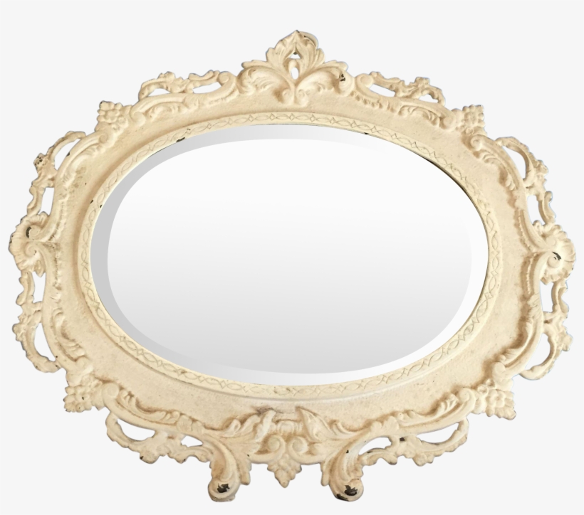 Antique Large Cast Iron Ornate Vanity Mirror - Drawing, transparent png download