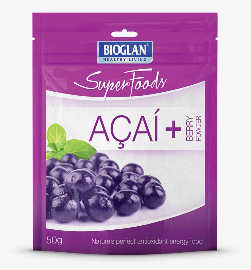 Acai Berry Powder - Bioglan Super Foods Acai & Berry Powder 50g, transparent png download