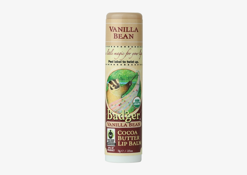 Vanilla Bean Organic Lip Balm For Dry Lips By Badger - Badger Cocoa Butter Mocha Cocoa - 5ml - Lip Balm, transparent png download