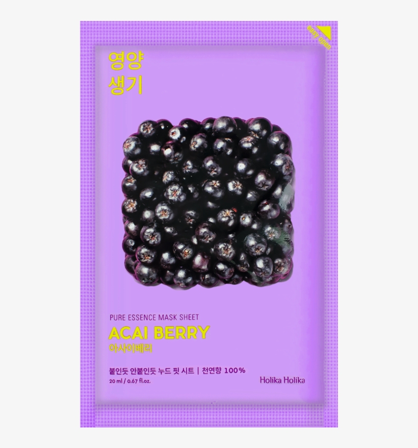 Holika Holika Pure Essence Mask Sheet (10 Types) Acai, transparent png download