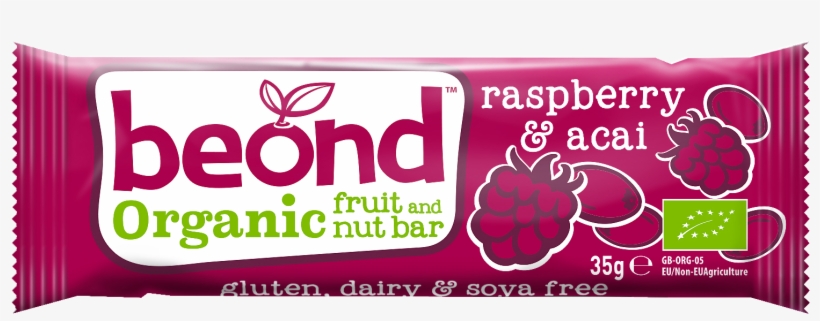Beond Organic Raspberry & Açai Berry Fruit & Nut Bar - Beond Bars, transparent png download