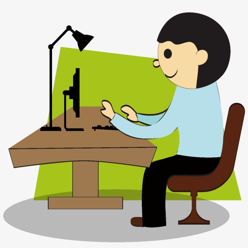 Cartoon Office Computer Elements - Técnicas Administrativas Básicas De Oficina, transparent png download