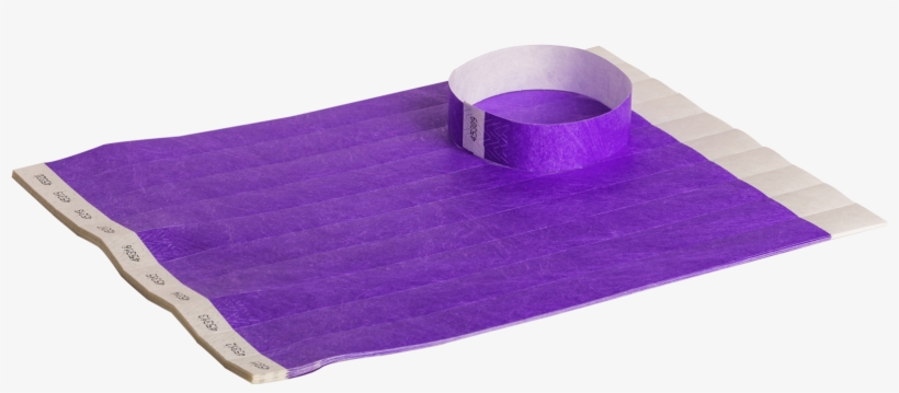 100 Pack Purple Tyvek Wristbands - Wristband, transparent png download
