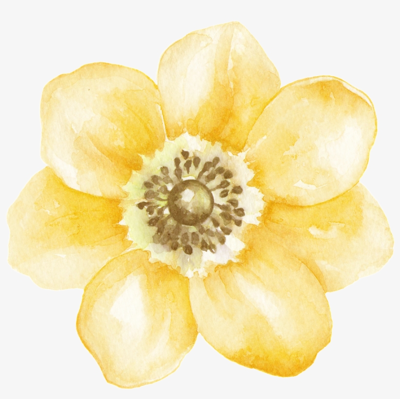 Yellow Gradient Flower Transparent Decorative - 花 Png 素材, transparent png download