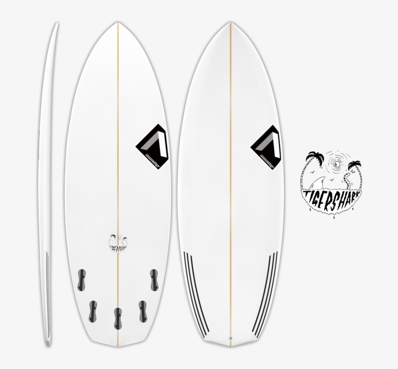 Tigershark - Surfboard, transparent png download