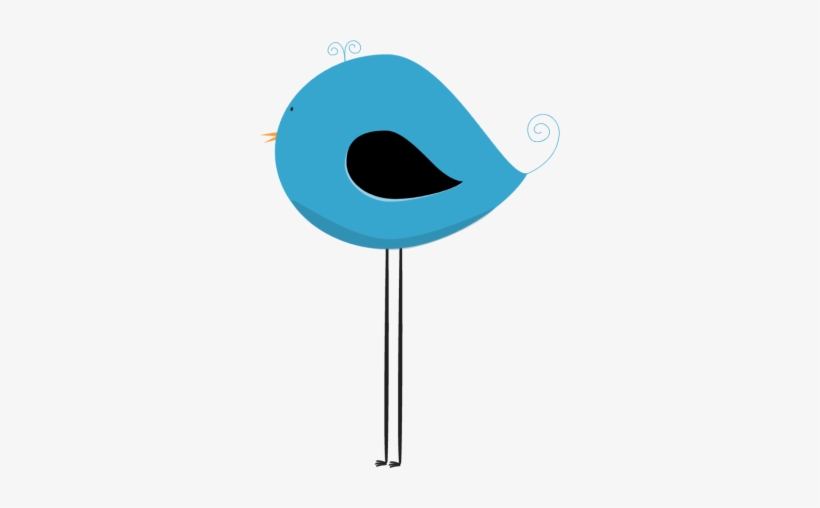Long Legged Black And Blue Bird - Clip Art, transparent png download