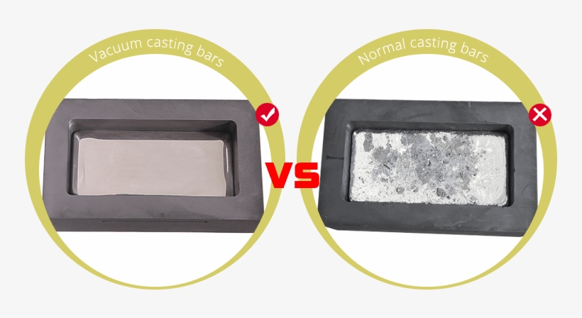 Comparing Normal Casting, Vacuum Casting Bars Are With - Silver, transparent png download